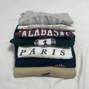 Abercrombie oversized graphic tees (multiple)